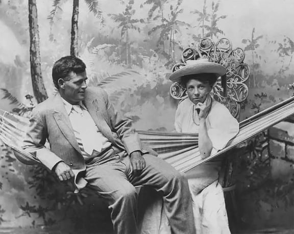 Jack London and his second wife Charmian.
